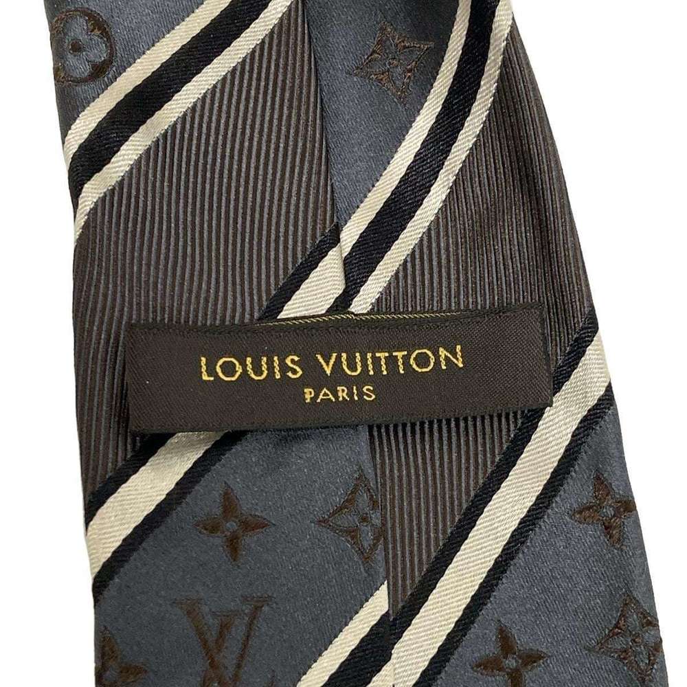 Louis Vuitton Tie Stripe Monogram Pattern Blue Br… - image 3